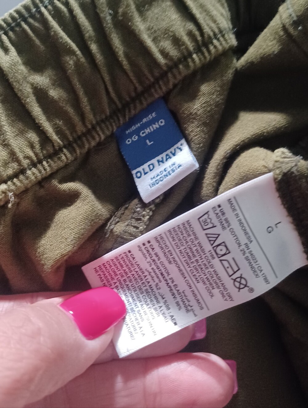 Old Navy OG Chino Shorts Sz L Flat Pocket - Picture 3 of 3